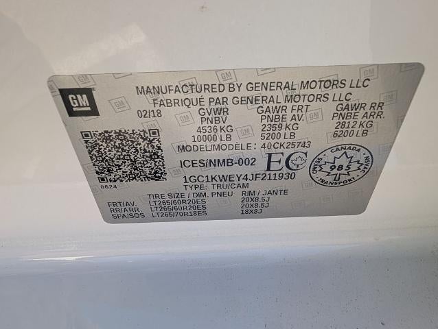 2018 Chevrolet Silverado 2500 HD Crew Cab Standard Box 4-Wheel Drive LTZ