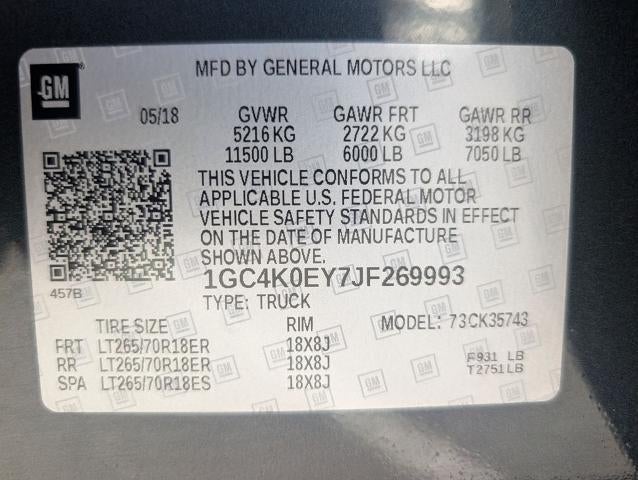 2018 Chevrolet Silverado 3500 HD Crew Cab Standard Box 4-Wheel Drive LTZ