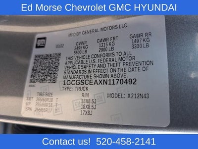 2022 Chevrolet Colorado Crew Cab Short Box 2-Wheel Drive LT