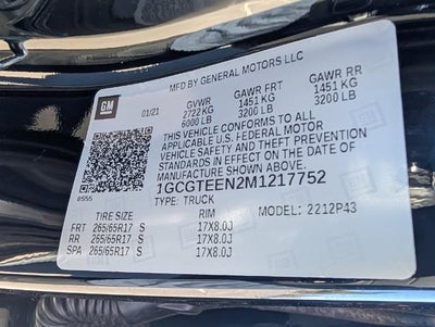 2021 Chevrolet Colorado Crew Cab Short Box 4-Wheel Drive ZR2