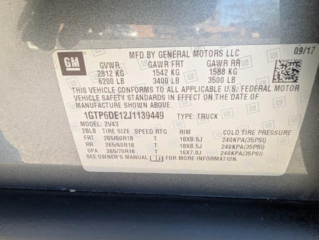 2018 GMC Canyon Crew Cab Long Box 4-Wheel Drive SLT