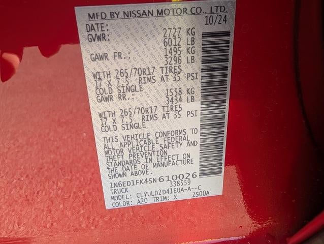 2025 Nissan Frontier Crew Cab 4x4 Long Bed PRO-4X