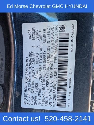 2025 Honda Civic Sedan Hybrid Sport Touring CVT