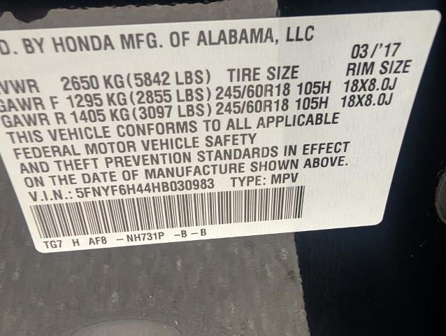 2017 Honda Pilot EX w/Honda Sensing AWD