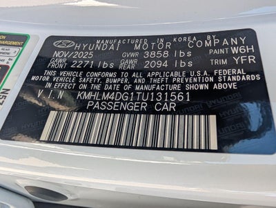 2026 Hyundai ELANTRA SEL Sport